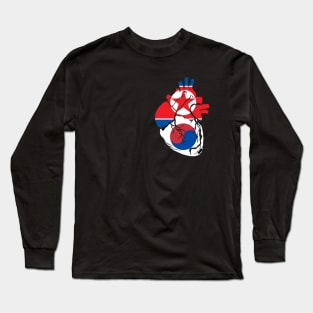 North and South Korea flag heart Long Sleeve T-Shirt